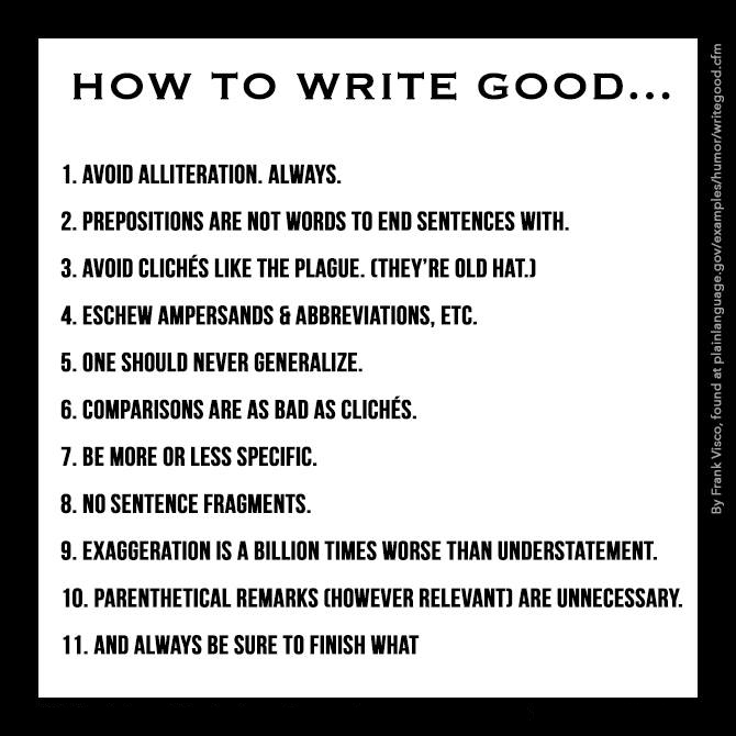 How to write good grammar. Edit it. Proofread it!